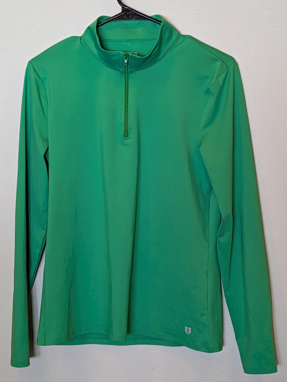 EleVen by Venus Williams Green 1/4 Zip Pullover Activewear Mock Neck M